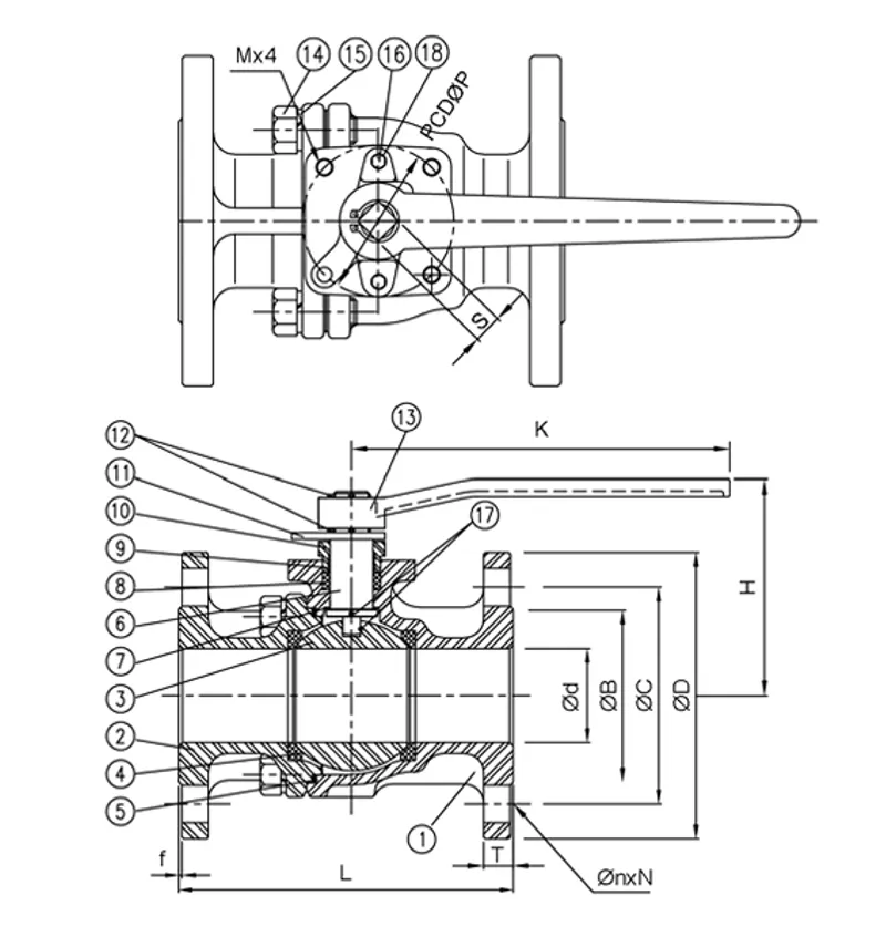 Flange End Ball Valaes